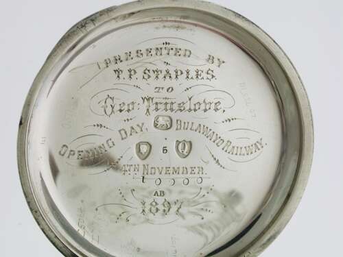 Silver Bennett Gent's Open Face Pocket Watch English London 1891