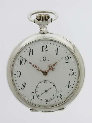 Omega Silver 0.800 Mint Open Face  Pocket Watch - Swiss 1916