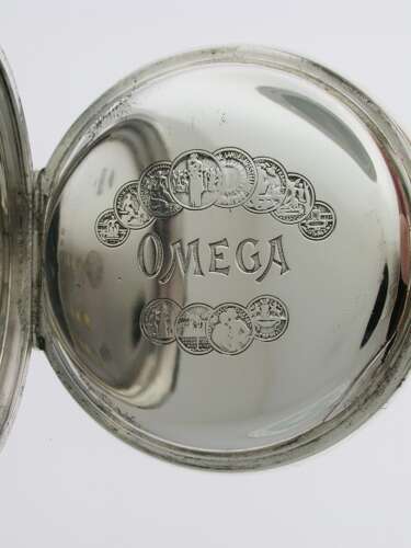 Omega Silver 0.800 Mint Open Face Pocket Watch - Swiss 1916
