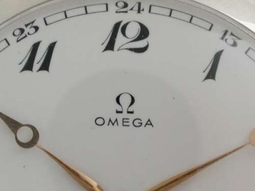 Omega Silver 0.800 Mint Open Face Pocket Watch Swiss 1943