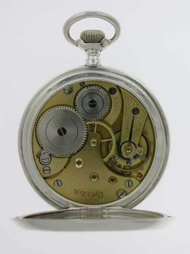 Omega Silver 0.800 Open Face Pocket Watch Swiss 1912