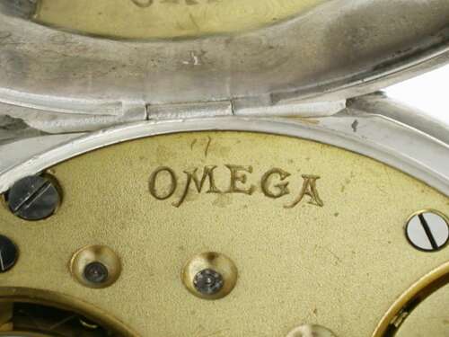 Omega Silver 0.800 Open Face Pocket Watch Swiss 1912
