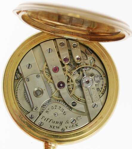 18k Gold Tiffany %26 Co / Patek Philippe Full Hunter Pocket Watch Swiss 1930