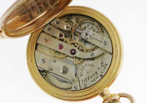 18k Gold Tiffany %26 Co / Patek Philippe Full Hunter Pocket Watch Swiss 1930