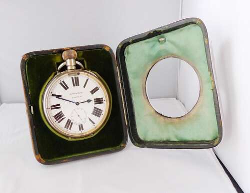 Mappin %26 Webb Large Goliath Pocket Watch in Silver Case – Hallmarked London 1903