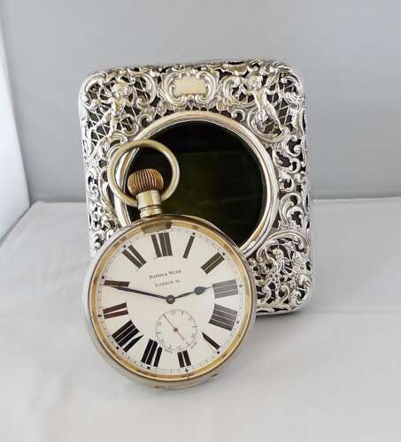 Mappin %26 Webb Large Goliath Pocket Watch in Silver Case – Hallmarked London 1903