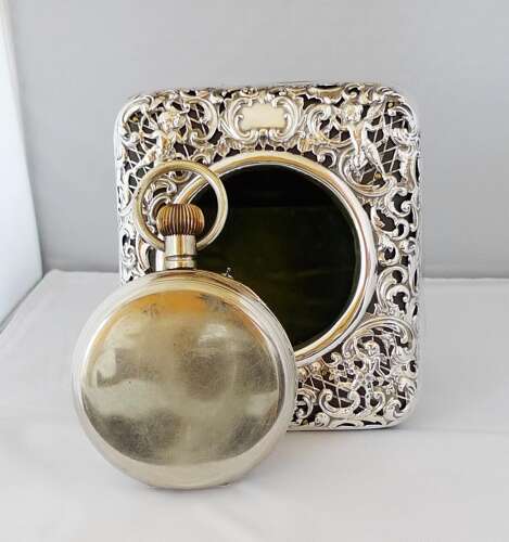Mappin %26 Webb Large Goliath Pocket Watch in Silver Case – Hallmarked London 1903