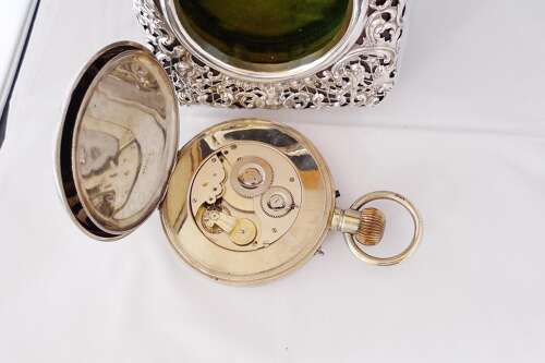Mappin %26 Webb Large Goliath Pocket Watch in Silver Case – Hallmarked London 1903