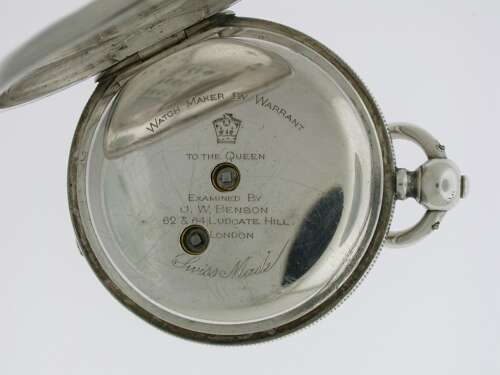 JW Benson Silver 0.935 Full Hunter Pocket Watch Swiss 1900