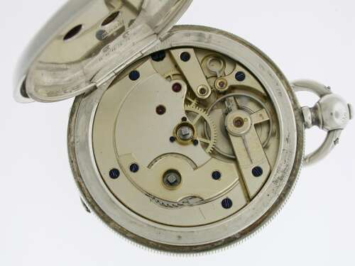 JW Benson Silver 0.935 Full Hunter Pocket Watch Swiss 1900