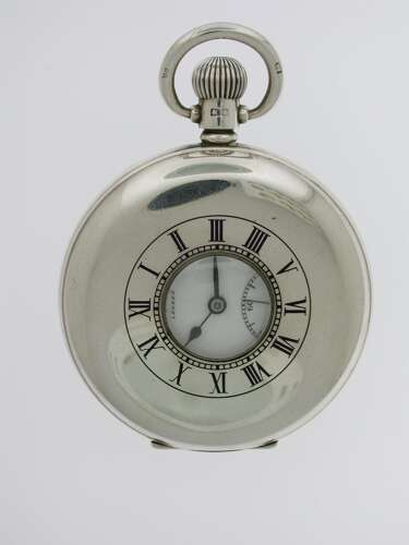 Silver J.W. Benson London – Birmingham 1935 Half Hunter Pocket Watch