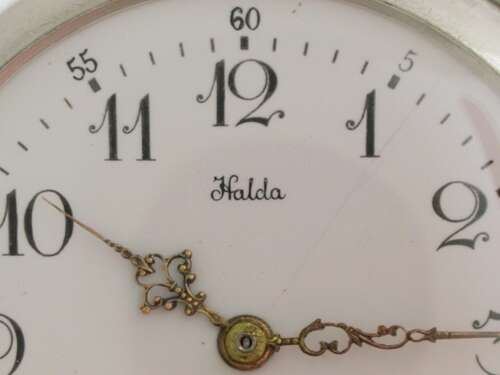 Silver Halda Swedish Patek Philippe Open Face Pocket Watch 1900