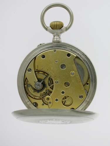 Silver Halda Swedish Patek Philippe Open Face Pocket Watch 1900