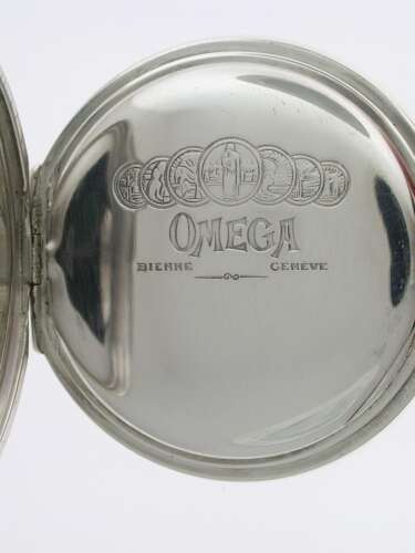 Omega Silver 0.800 Open Face Gent’s Pocket Watch Swiss 1930
