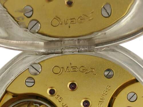 Omega Silver 0.800 Open Face Gent’s Pocket Watch Swiss 1930