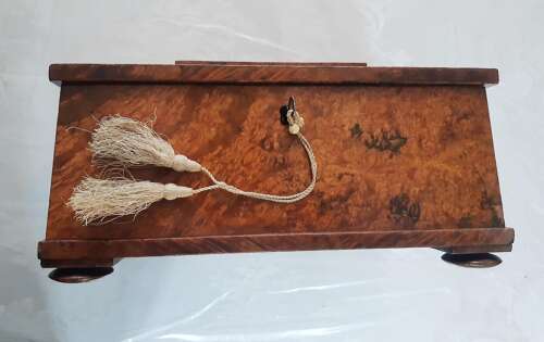 Antique Birch Display Case Box For Pocket Watches