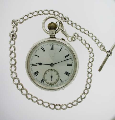 Antique Silver Bennett Gent's Open Face  Pocket Watch English London 1906