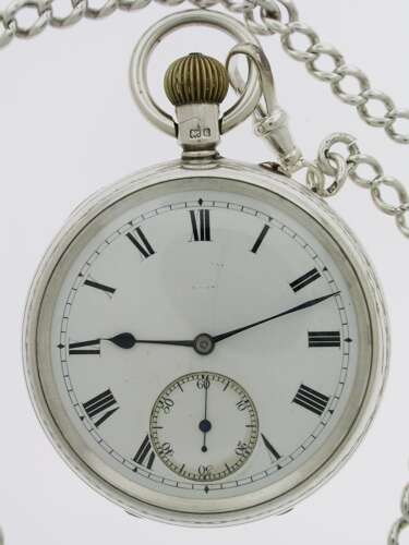 Antique Silver Bennett Gent's Open Face Pocket Watch English London 1906