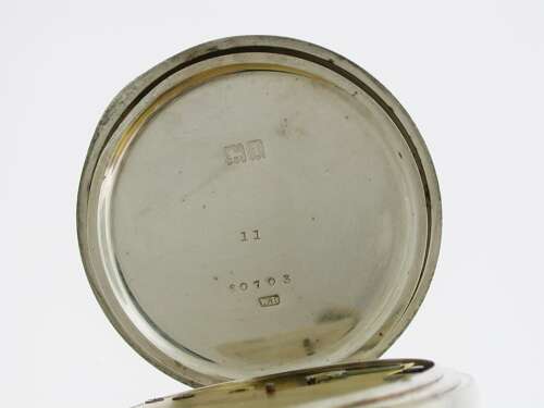 Antique Silver Bennett Gent's Open Face Pocket Watch English London 1906