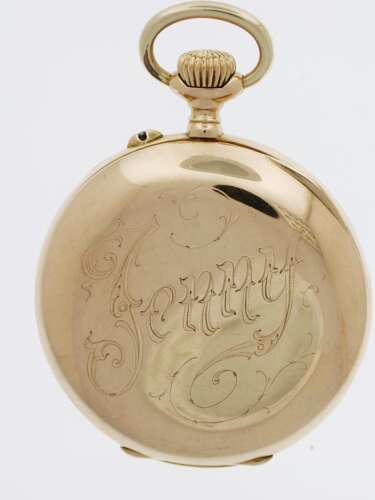 Antique Halda 18 Kt Yellow Gold Swedish Patek Philippe Open Face Pocket Watch 1900