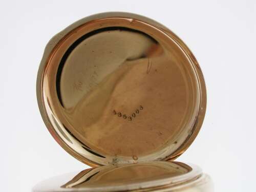 Gold-filled Open Face Pocket Watch with Gold Filled Chain Swiss 1930