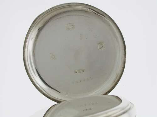 J.W. Benson Silver Open Face Pocket Watch Birmingham 1928