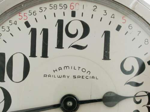 Hamilton Art Deco Steel Railway Pocket Watch USA 1943