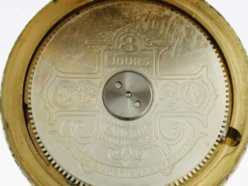 Antique Hebdomas Nos Art Nouveau 8-day Open Face Pocket Watch Swiss Made 1960