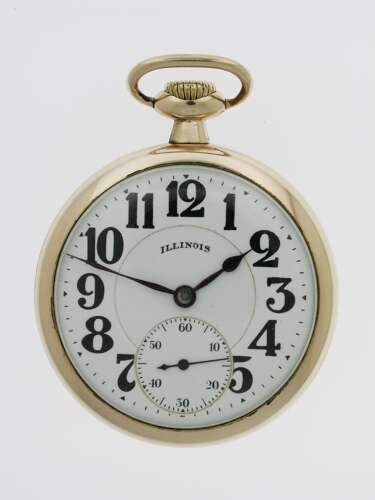 Antique American Illinois Gold Filled Railway  Pocket Watch USA 1922