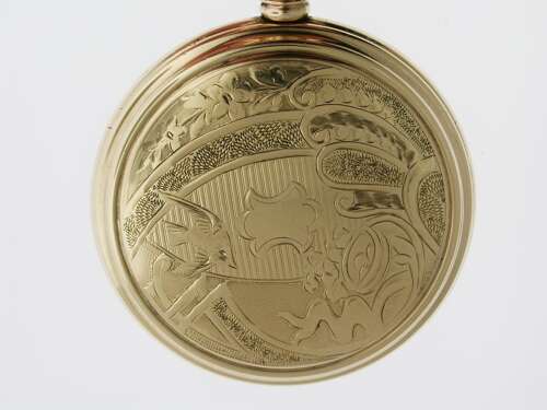 Antique American Elgin Father Time Gold Filled Railroad Pocket Watch USA 1919