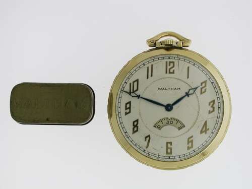 American Waltham Royal Secometer Art Deco Gold Filled Railroad Pocket Watch 1930