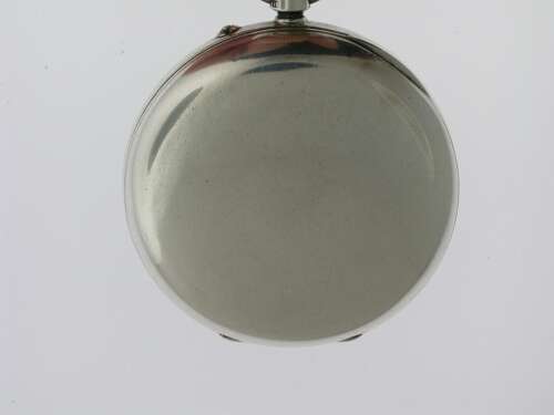 Antique Silver Pocket Watch with Silver Chain in Wooden Mahogany Box – Birmingham 1902