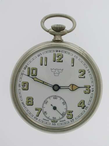 Swedish Military Steel Royal Pocket Watch 1940 – 