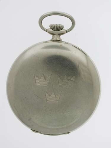 Swedish Military Steel Royal Pocket Watch 1940 –