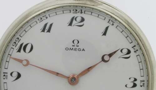 Omega Open Face Steel Pocket Watch - Swiss 1952