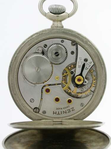 Zenith Steel Pocket Watch - Swiss 1960