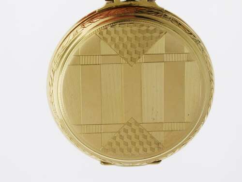 Art Deco 18Kt Yellow Gold Pocket Watch - Swiss London Import 1929