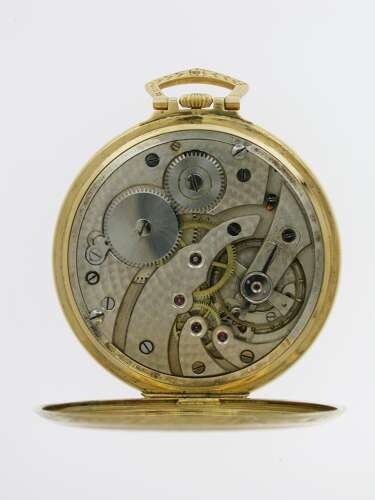 Art Deco 18Kt Yellow Gold Pocket Watch - Swiss London Import 1929