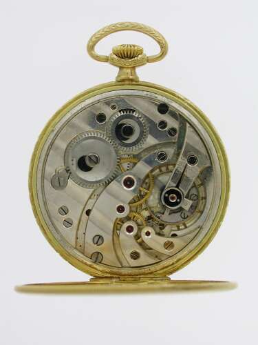 Art Deco 18Kt Yellow Gold Pocket Watch Swiss 1928