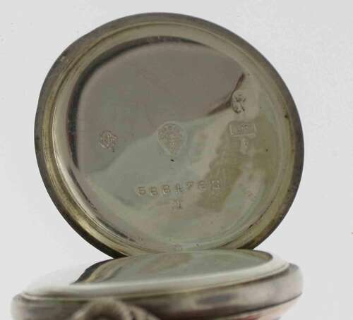 Antique Silver 0.900 Omega Fob Open Face Pocket Watch Swiss 1920