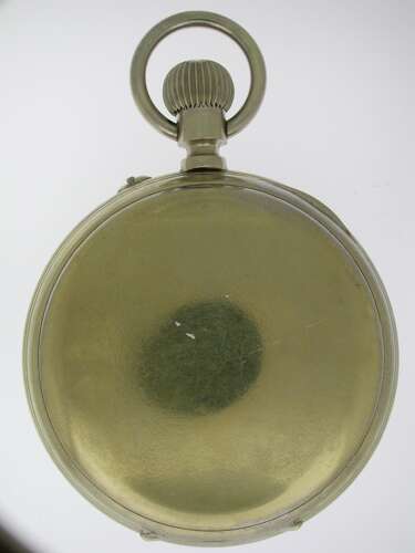 Antique Rare Goliath Open Face Pocket Watch with Double Calendar, Moonphase %26 Genuine Box