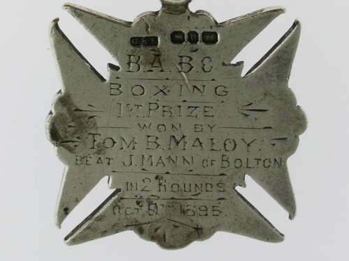 Silver Fob of Boxing Thomas Maloy – Hallmarked Birmingham 1894