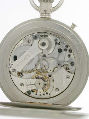 Antique Venner Time Switches Ltd Split Second Stop Watch Steel Pocket Watch Swiss 1930