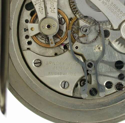 Antique Venner Time Switches Ltd Split Second Stop Watch Steel Pocket Watch Swiss 1930