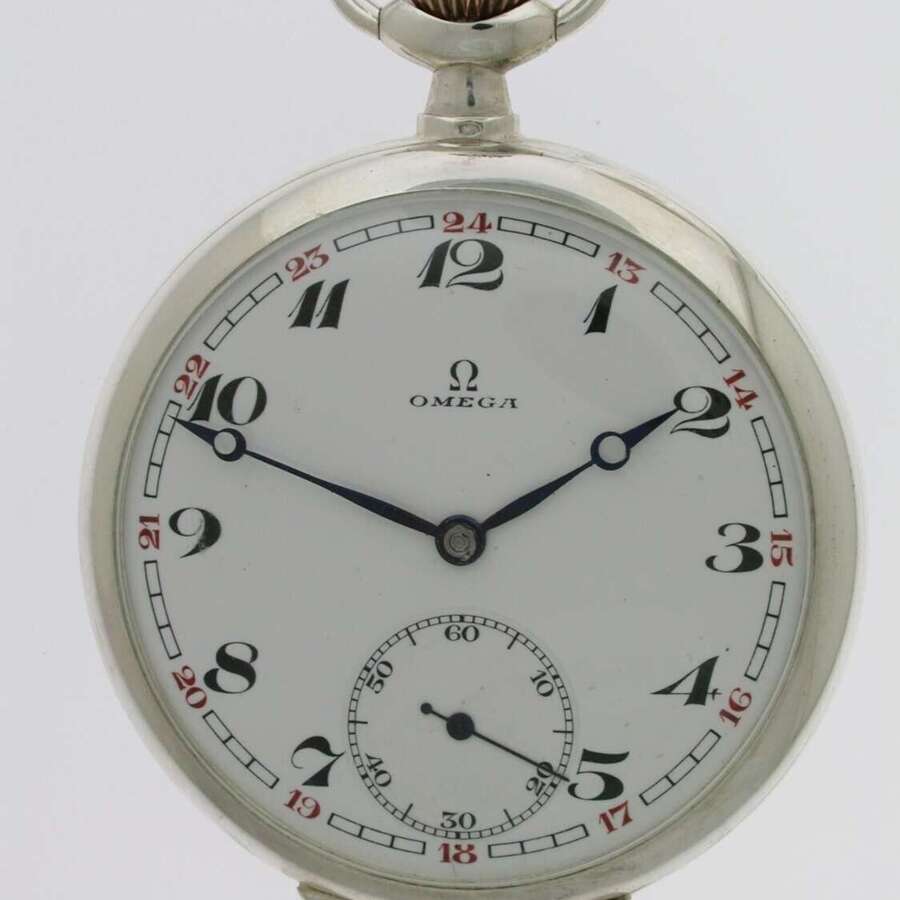 Omega Silver 0.800 Pocket Watch  Swiss 1926
