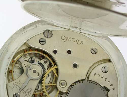 Omega Silver 0.800 Pocket Watch Swiss 1926