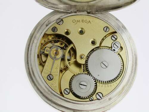 Antique Omega Silver 0.800 Pocket Watch Swiss 1918