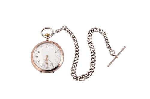 Antique Silver 0.800 Omega Open Face Pocket Watch  Swiss 1920