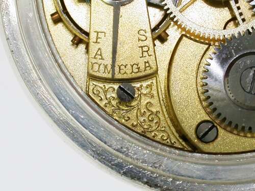 Antique Silver 0.800 Omega Open Face Pocket Watch Swiss 1920
