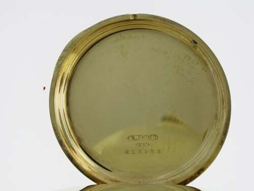 Antique 14 Kt Yellow Gold Pocket Watch Retailed by Vacheron %26 Constantin Geneve - Swiss 1920